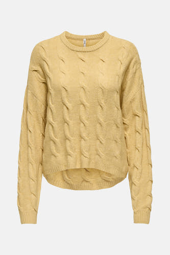 Sweat-shirt à col rond de ONLY®, avec un motif côtelé et une texture grossière.
