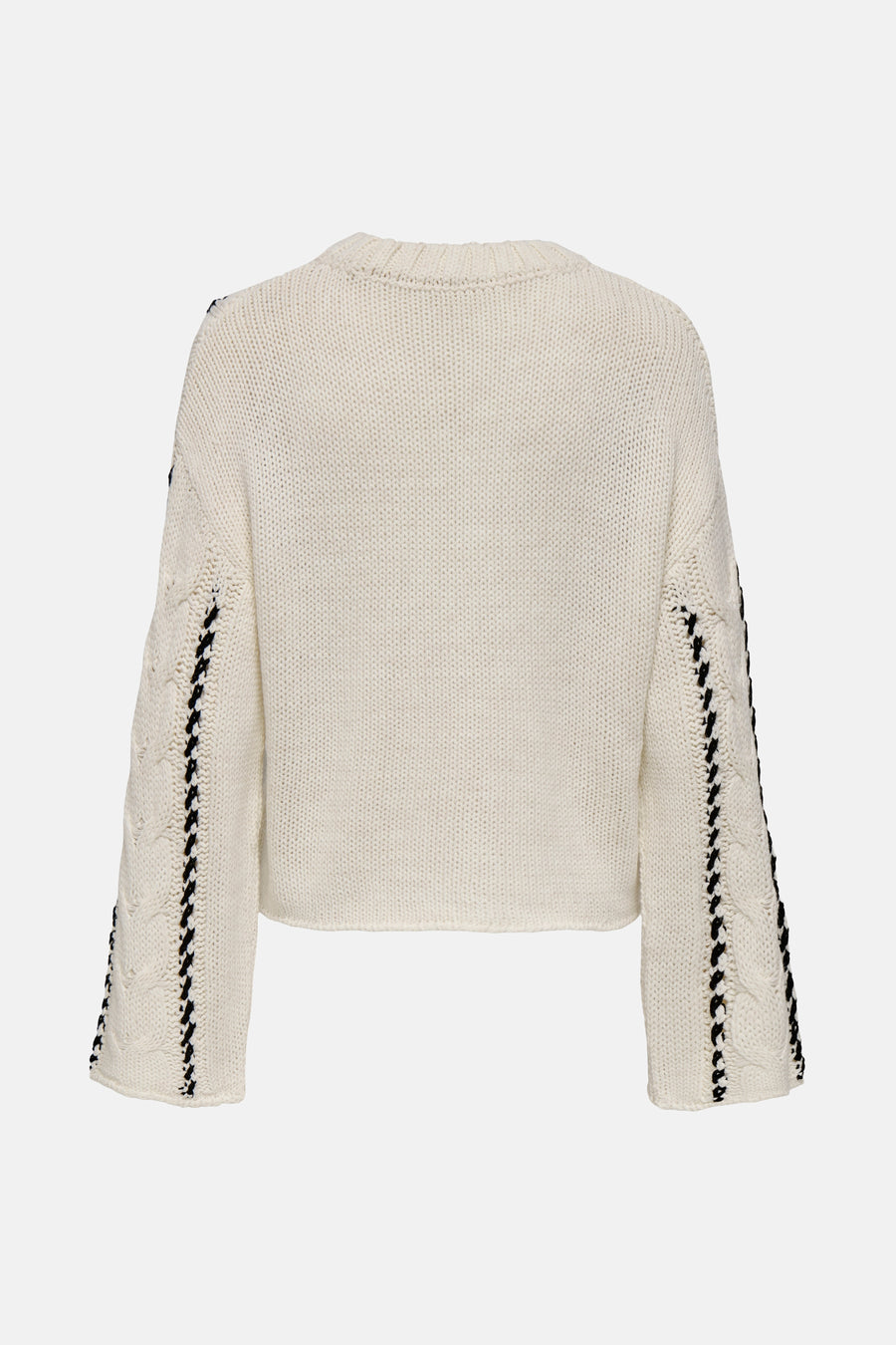 Pull met ronde hals - ecru