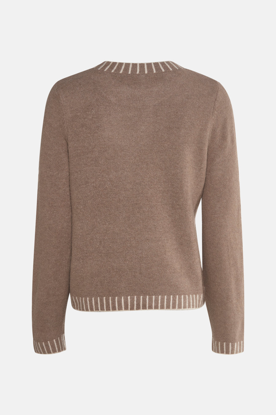 Pull met ronde hals - beige