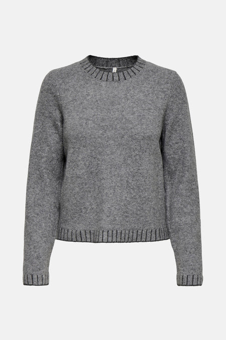 ONLFINA LS STITCH O-NECK CC KNT