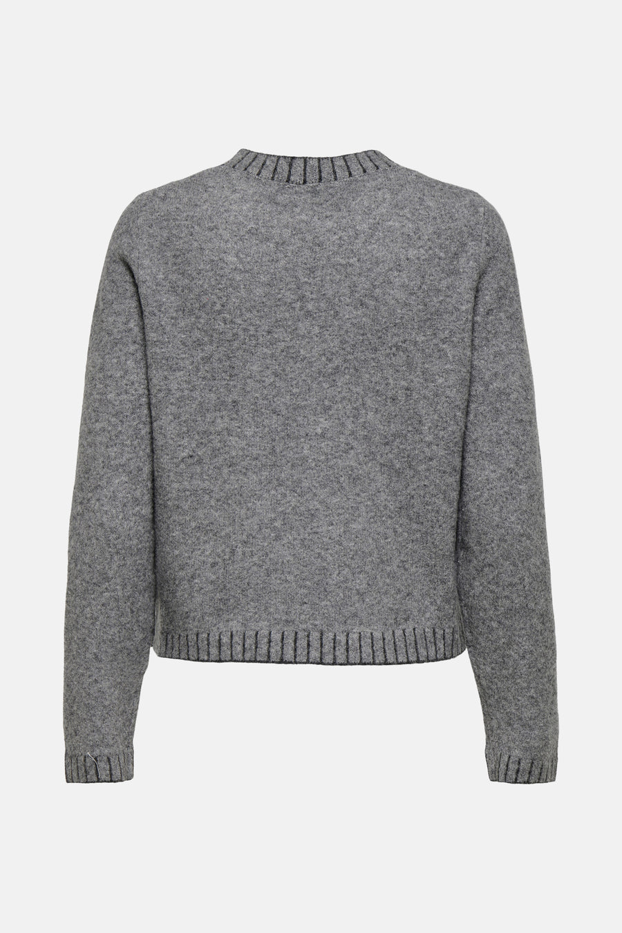 Pull met ronde hals - grijs
