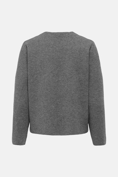 Grijs gilet van ONLY, effen stof zonder verdere details.
