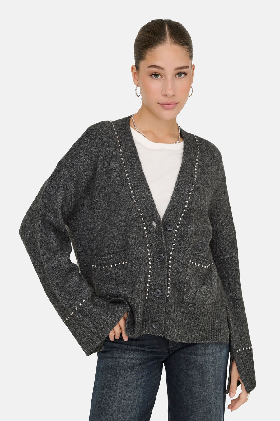 Cardigan - grijs - ONLY® - 4