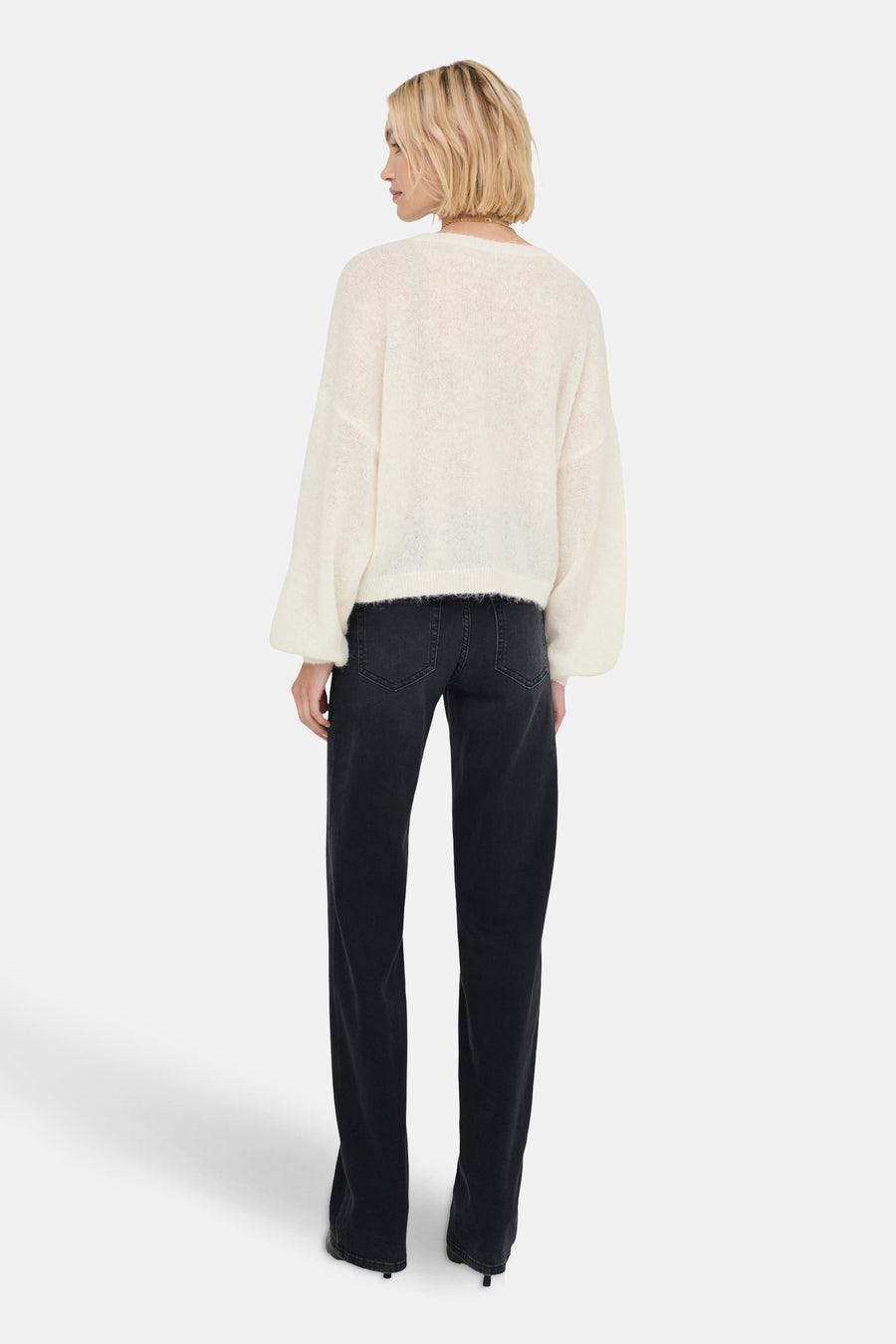 Pull met ronde hals - ecru - ONLY®