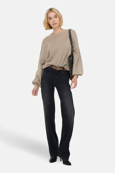 Pull à col rond - brun