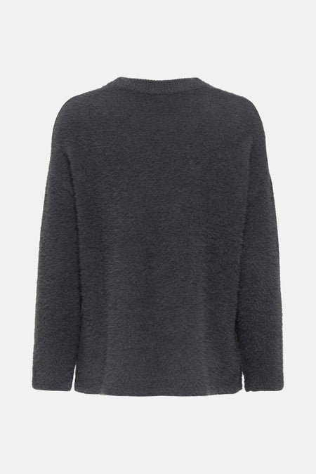 Pull met ronde hals - grijs