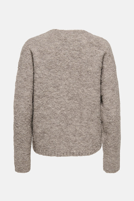 Pull met ronde hals - Beige