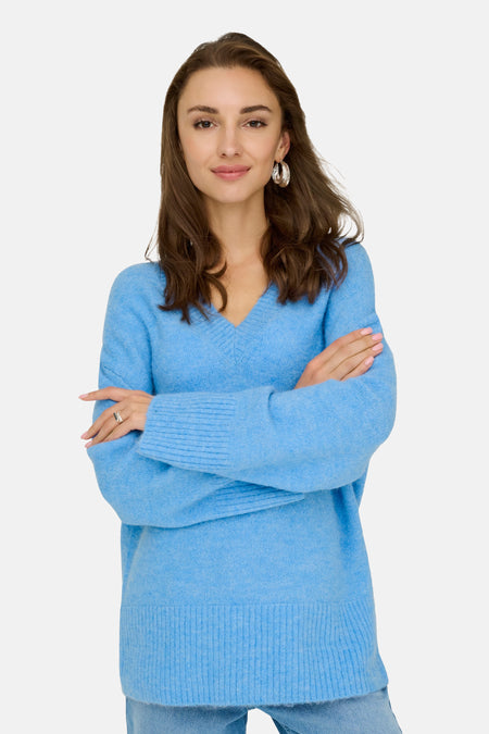 JDYMARINA L/S V-NECK PULLOVER KNT