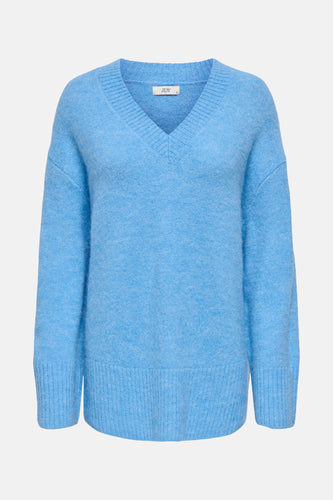 Pull met V-hals - blauw - JDY