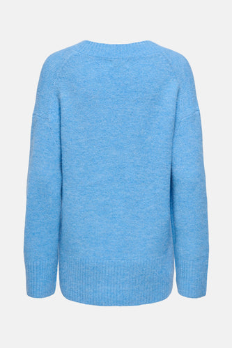 Pull met V-hals - blauw - JDY