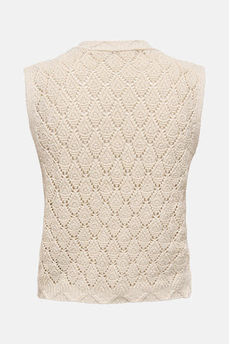 Veste écru ONLY® avec motif ajouré, vue arrière.