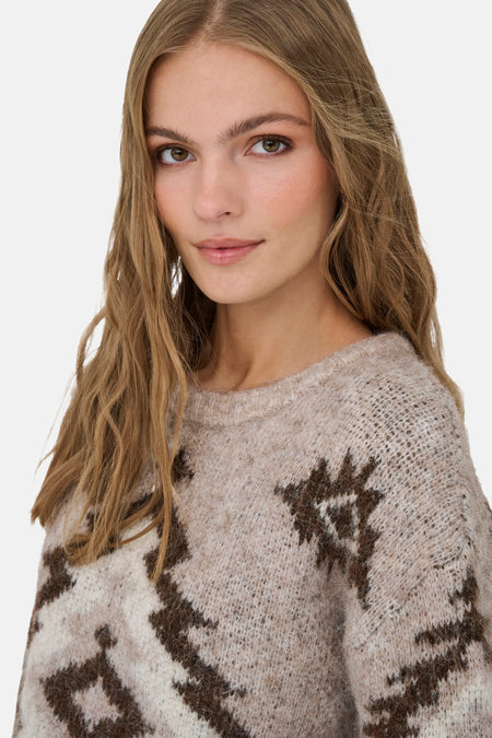 Pull met ronde hals - Multicolor