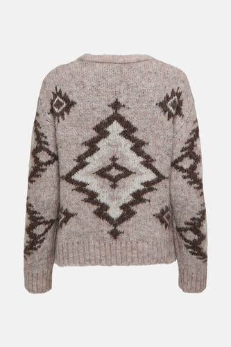 Sweat-shirt multicolore à col rond de ONLY, avec un motif géométrique frappant sur le dos.