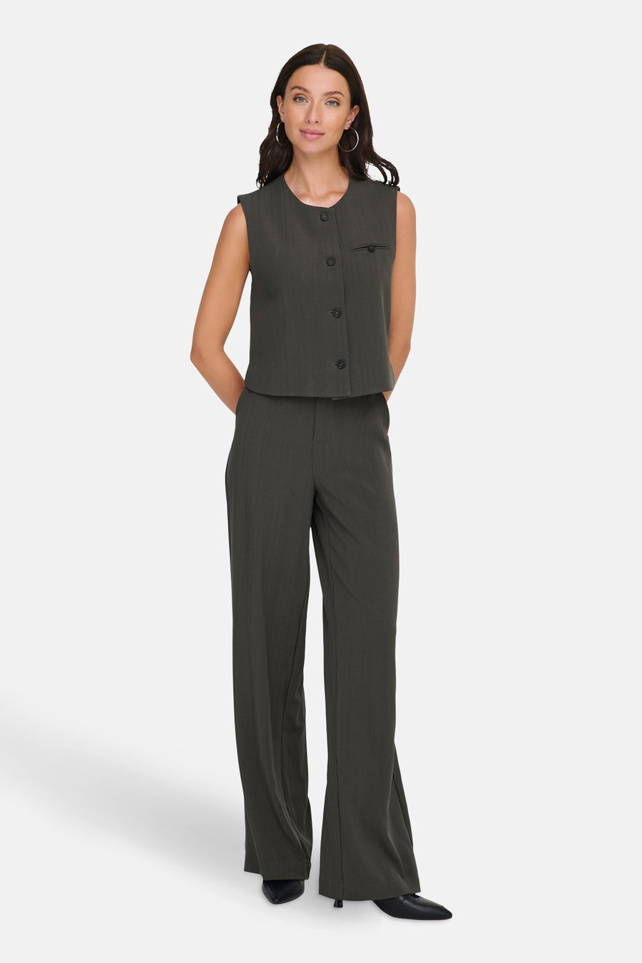 Kostuumbroek - bruin - ONLY®