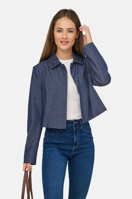 Jeansjas - dark blue denim