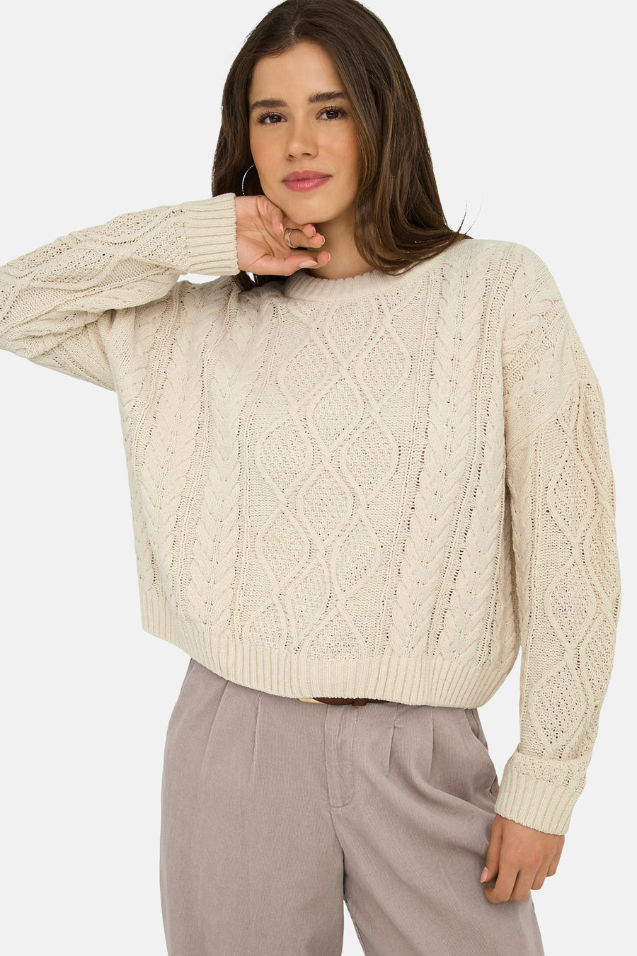 Trui met ronde hals ecru - ONLY® - ONLY®