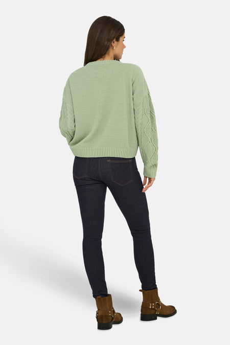 Pull met ronde hals - groen