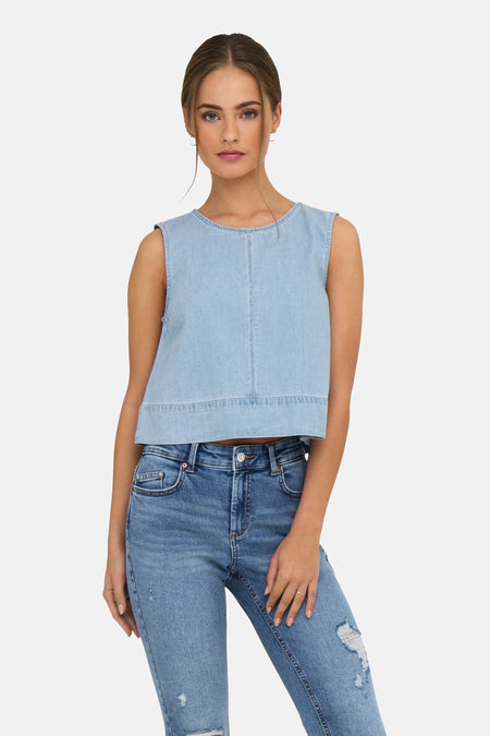 JDYSABRINA ROUNDNECK S/L TOP DNM