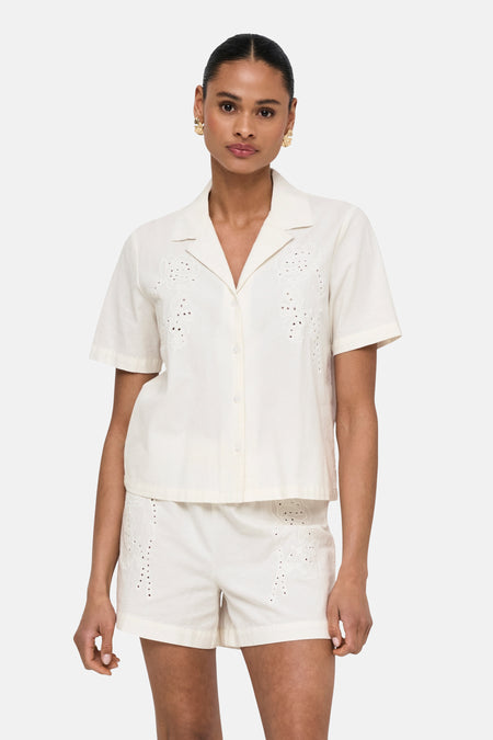 JDYBELLA 2/4 EMB. LOOSE SHIRT WVN