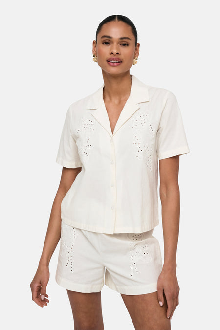 JDYBELLA 2/4 EMB. LOOSE SHIRT WVN