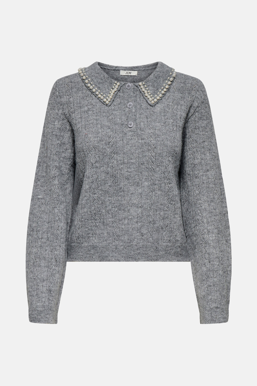 Pull met ronde hals - grijs - JDY