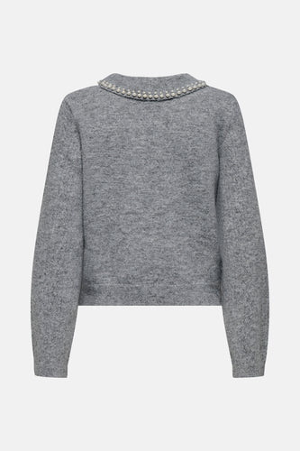 Pull met ronde hals - grijs - JDY