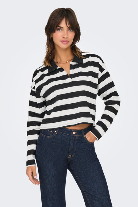 Polo's (lange mouwen) Zwart - ONLY®