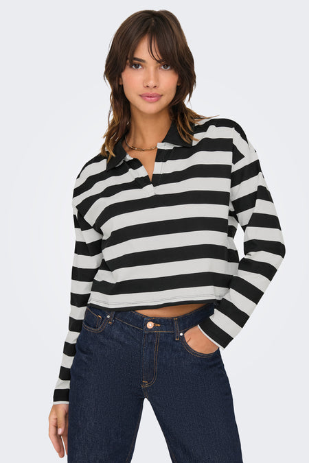 Polo's (lange mouwen) Zwart - ONLY®