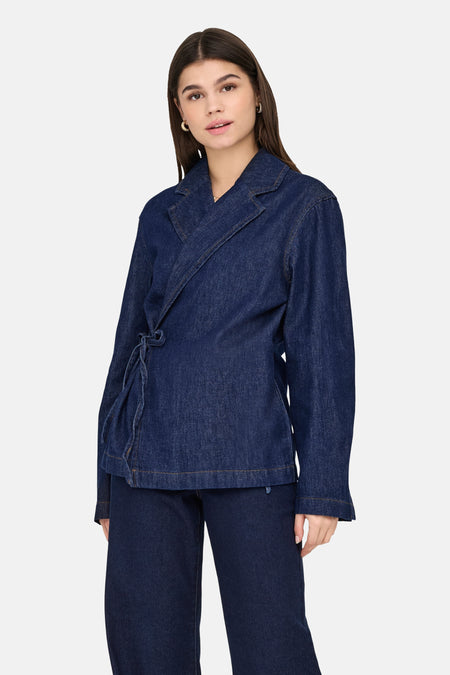 Chemise à manches longues - dark blue denim