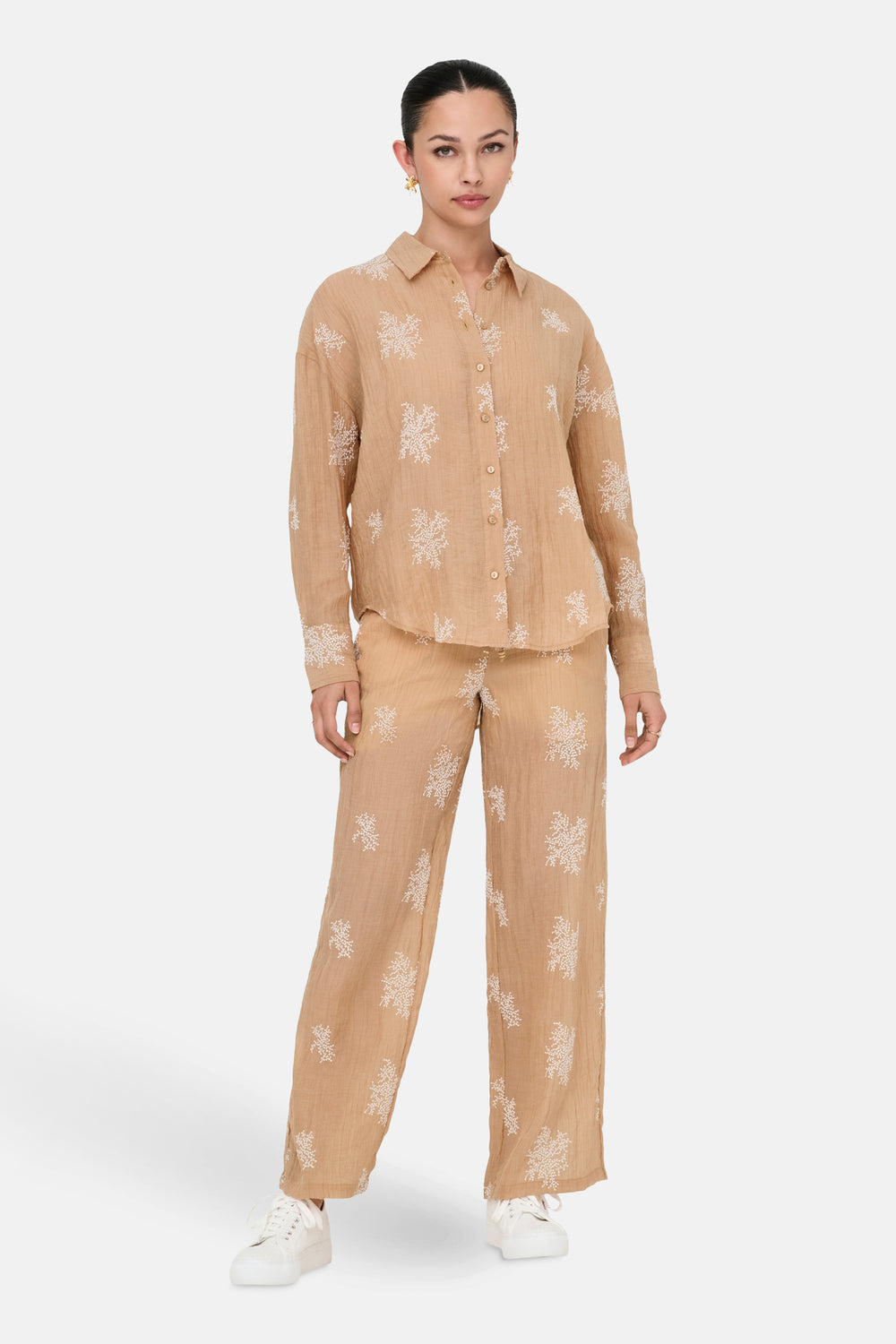Hemd (lange mouwen) Beige - JDY