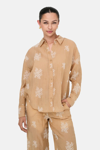 Hemd (lange mouwen) Beige - JDY