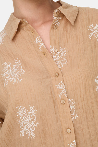 Hemd (lange mouwen) Beige - JDY