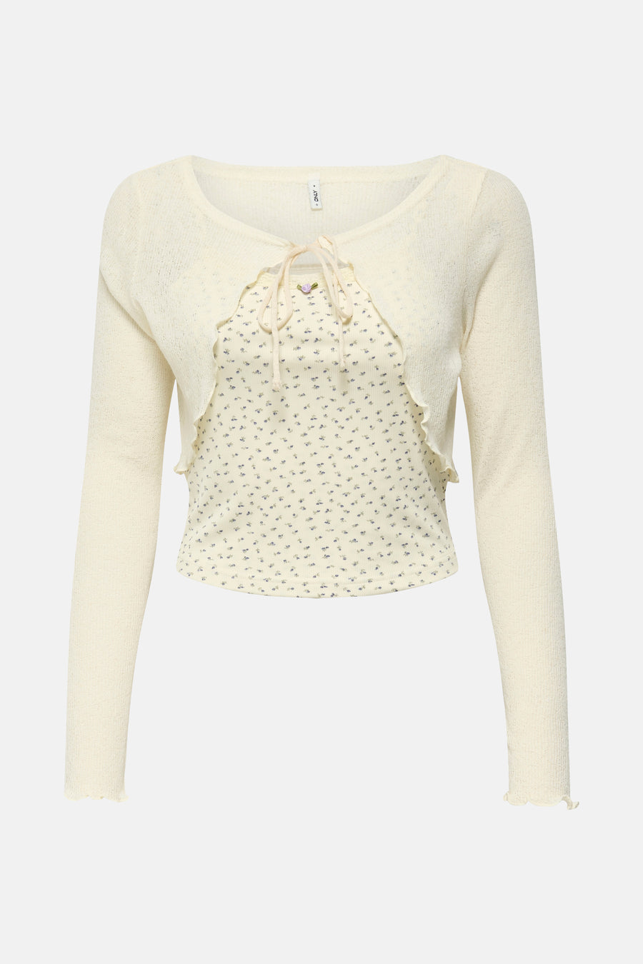 T-shirt met lange mouwen - ecru - ONLY® - 1