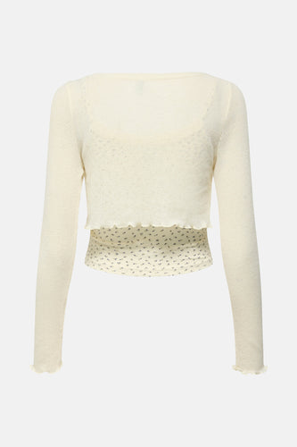 T-shirt met lange mouwen - ecru - ONLY® - 2