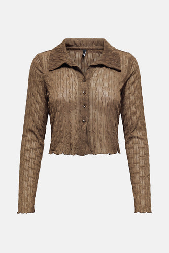 T-shirt met lange mouwen - bruin
