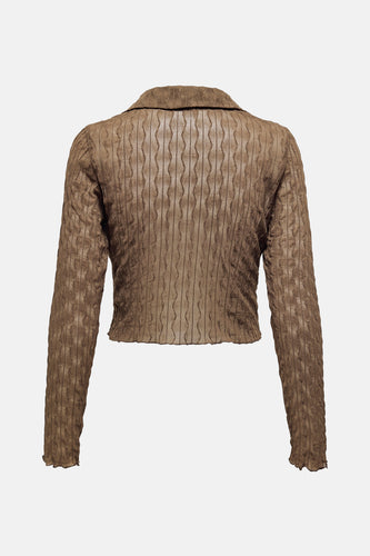 T-shirt met lange mouwen - bruin