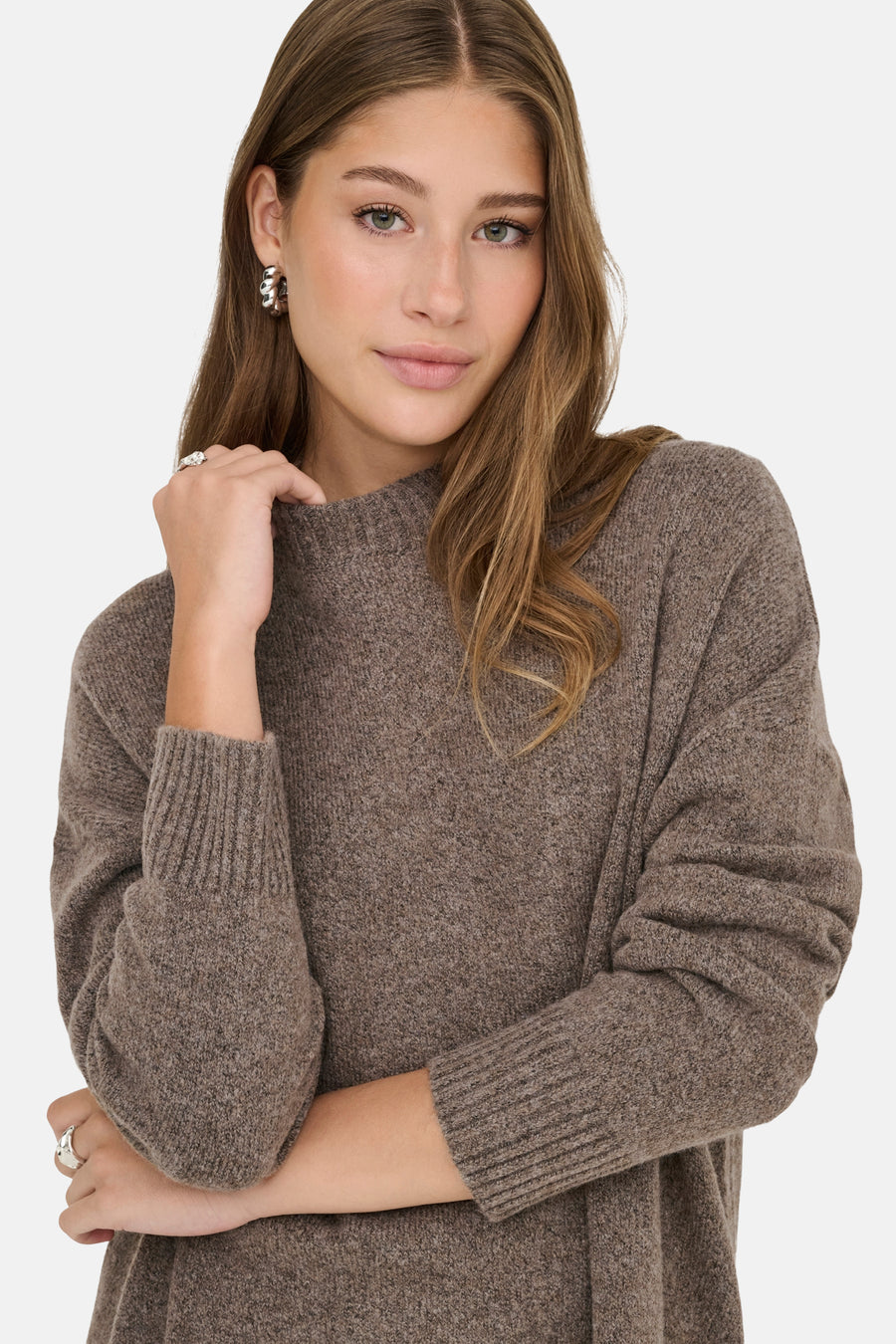 Pull met ronde hals - bruin - ONLY® - 4