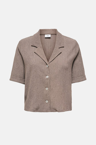Hemd met korte mouwen - beige