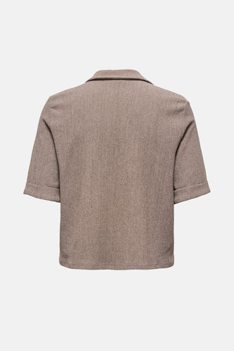 Hemd met korte mouwen - beige