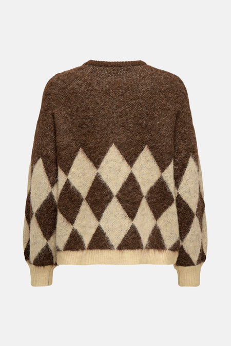 Pull met ronde hals - Bruin