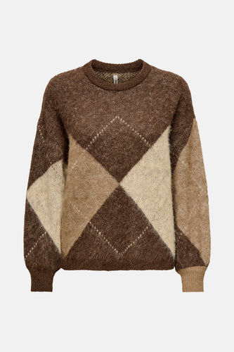 Pull à col rond - Brun - ONLY®