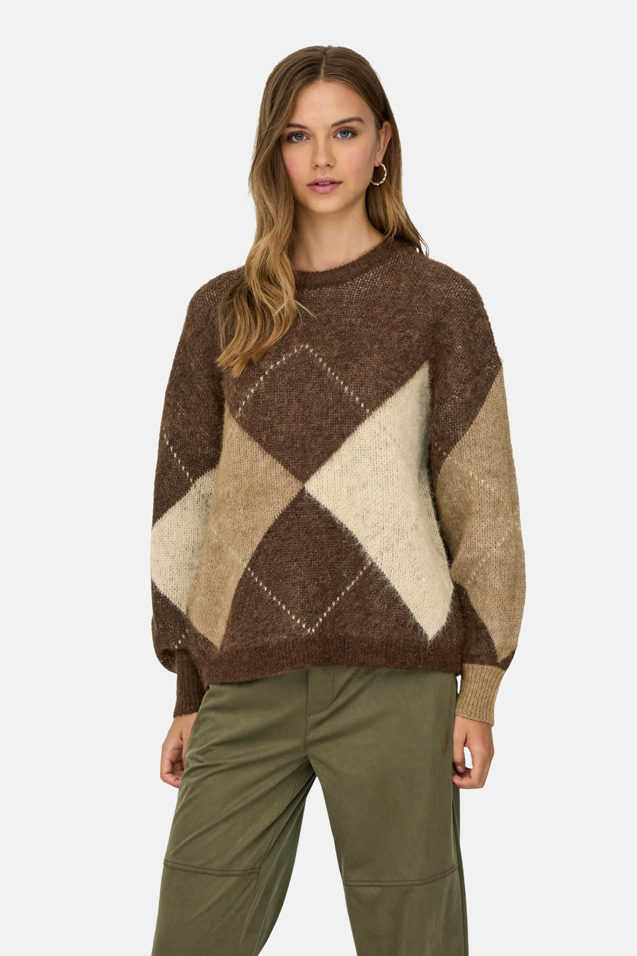 Pull col O brun - ONLY®