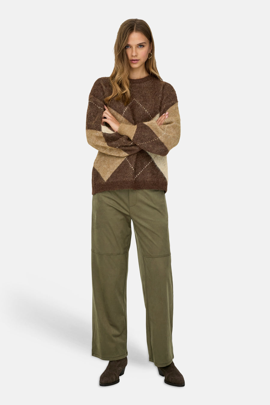 Pull col O brun - ONLY®