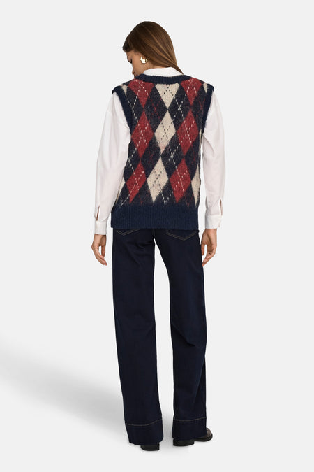 ONLNOEME LIFE SL JQ VEST V-NECK KNT