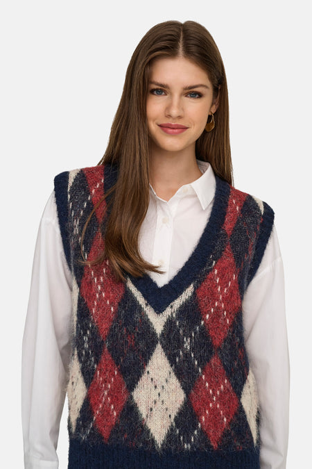 ONLNOEME LIFE SL JQ VEST V-NECK KNT