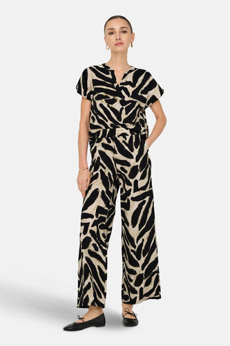 Blouse met korte mouwen - Zwart