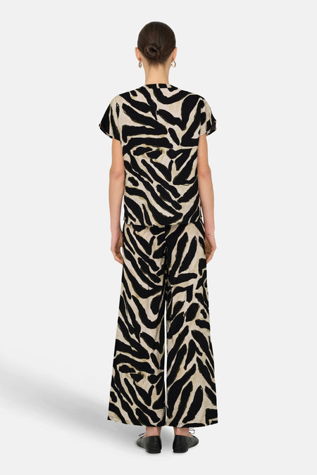 Blouse met korte mouwen - Zwart