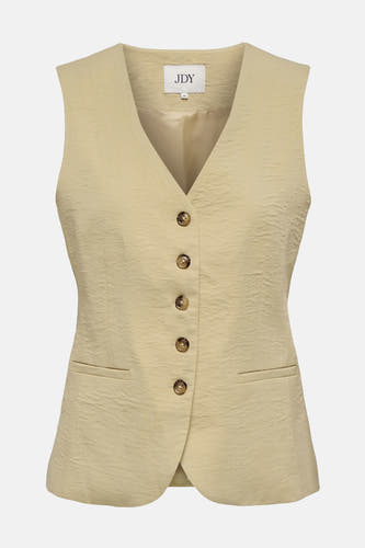 Blazer écru de JDY avec fermeture à boutons, poches et une subtile texture.