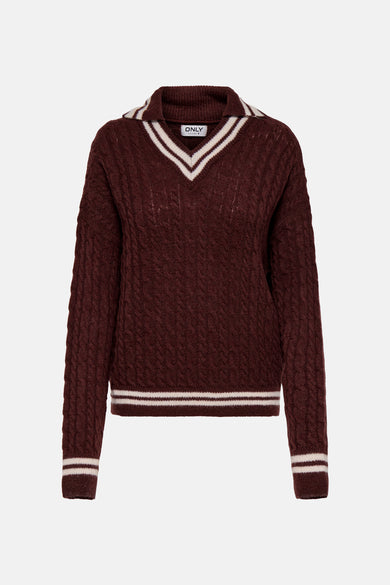 Trui met V-hals Rood - ONLY®