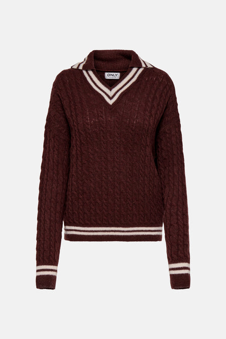 Trui met V-hals Rood - ONLY®